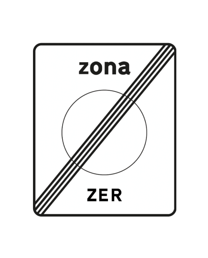 G11 - Fim de Zona de Emissões Reduzidas (ZER) Sinalização Rodoviária 