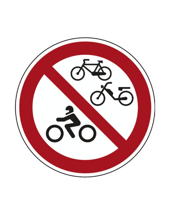 C4F - Trânsito Proibido a Veículos de Duas Rodas Sinalização Rodoviária 