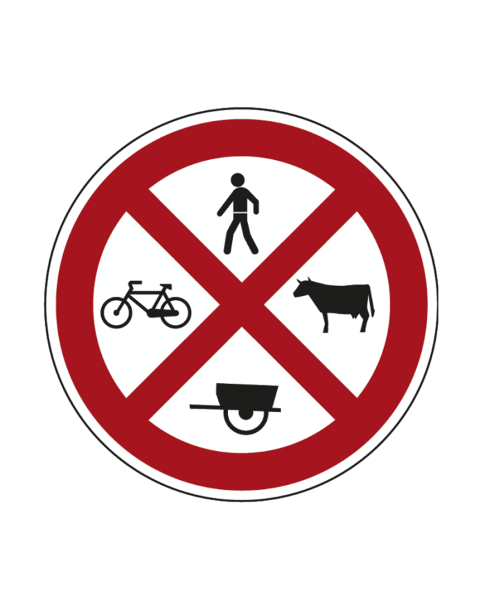 C4E - Trânsito Proibido a Peões, a Animais e a Veículos que não sejam Automóveis ou Motociclos Sinalização Rodoviária 