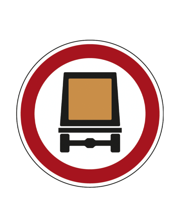 C3P - Trânsito Proibido a Veículos Transportando Mercadorias Perigosas Sinalização Rodoviária 