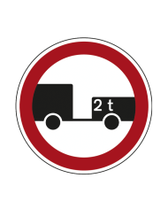 C3N - Trânsito Proibido a Veículos com Reboque Sinalização Rodoviária 