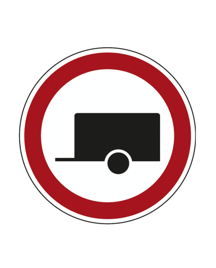 C3N - Trânsito Proibido a Veículos com Reboque Sinalização Rodoviária 