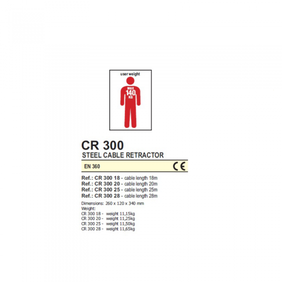 Anti-Quedas Retráctil Cr 300 - Az 051T