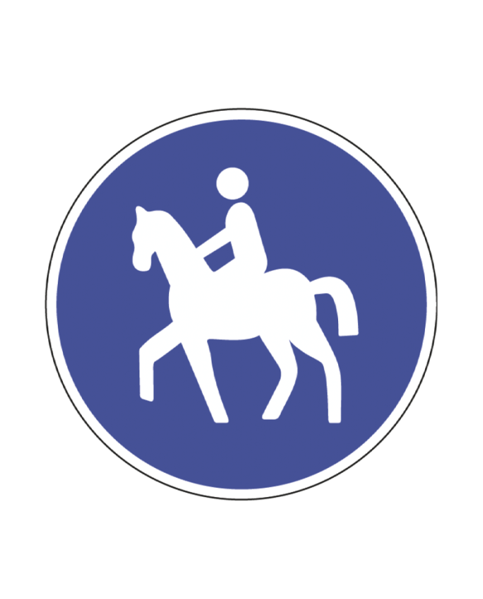 D7C - Pista Obrigatória para Cavaleiros Sinalização Rodoviária 