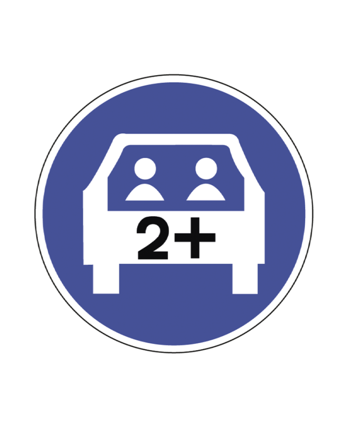 D6A - Via Reservada a Veículos com Alta Taxa de Ocupação Sinalização Rodoviária 