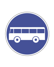 D5C - Via Obrigatória para Motociclos Sinalização Rodoviária 