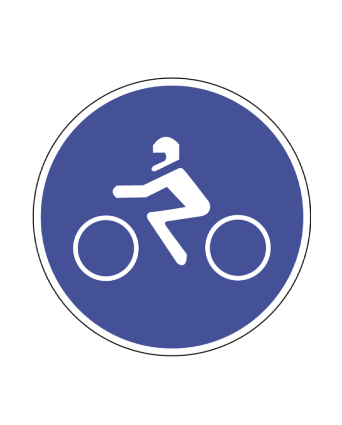 D5C - Via Obrigatória para Motociclos Sinalização Rodoviária 