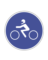 D5C - Via Obrigatória para Motociclos Sinalização Rodoviária 