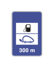 H13B - Posto de Abastecimento de Combustível com Tipo de Combustível Sinalização Rodoviária 