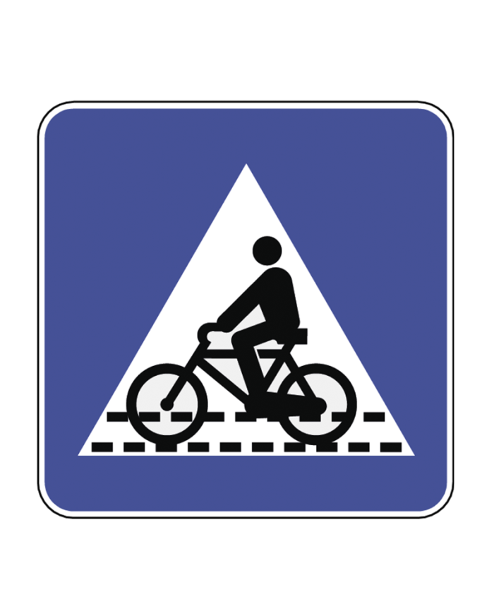H7A - Passagem para Velocípedes Sinalização Rodoviária 