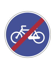 D13B - Fim da Pista Obrigatória para Peões Sinalização Rodoviária 