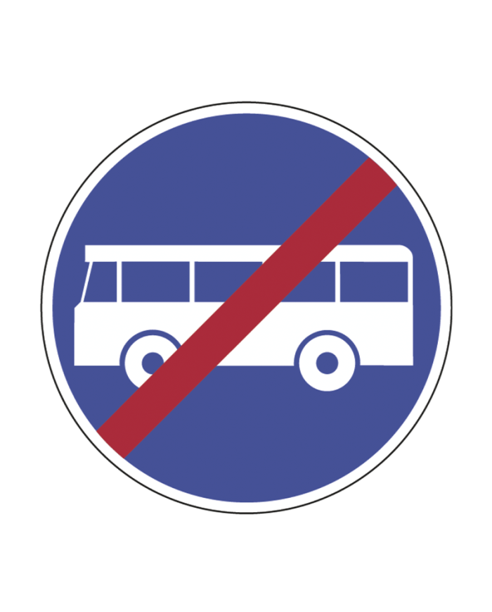 D12 - Fim da Via Reservada a Veículos de Transporte Público Sinalização Rodoviária 