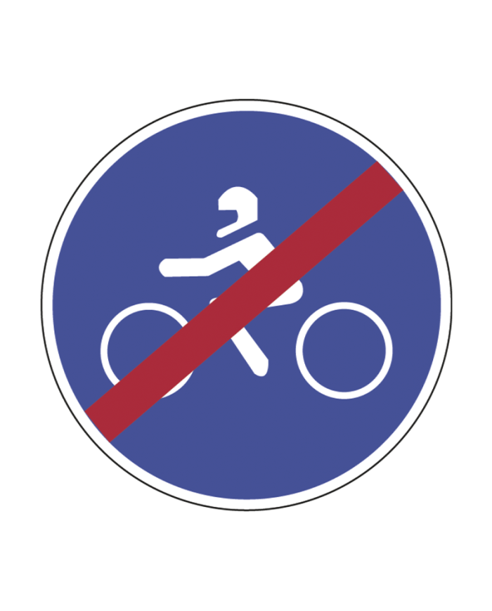 D11C - Fim da Via Obrigatória para Motociclos Sinalização Rodoviária 