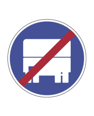 D11A - Fim da Via Obrigatória para Automóveis de Mercadorias Sinalização Rodoviária 