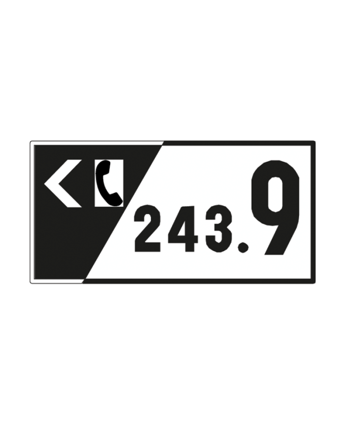 O1B - Demarcação Hectométrica da Via Sinalização Rodoviária 