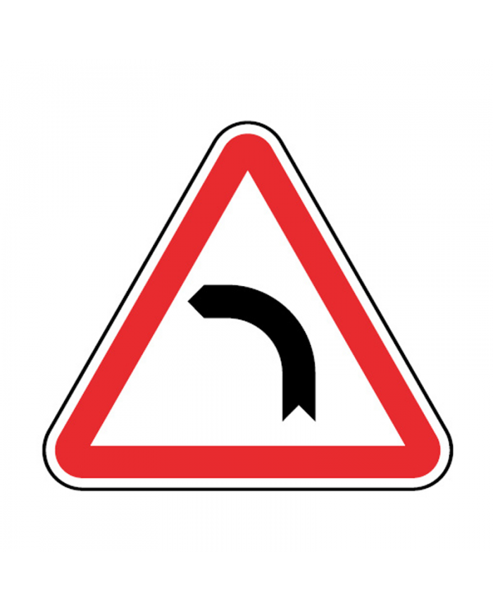 A1b - Curva à Esquerda Sinalização Rodoviária 
