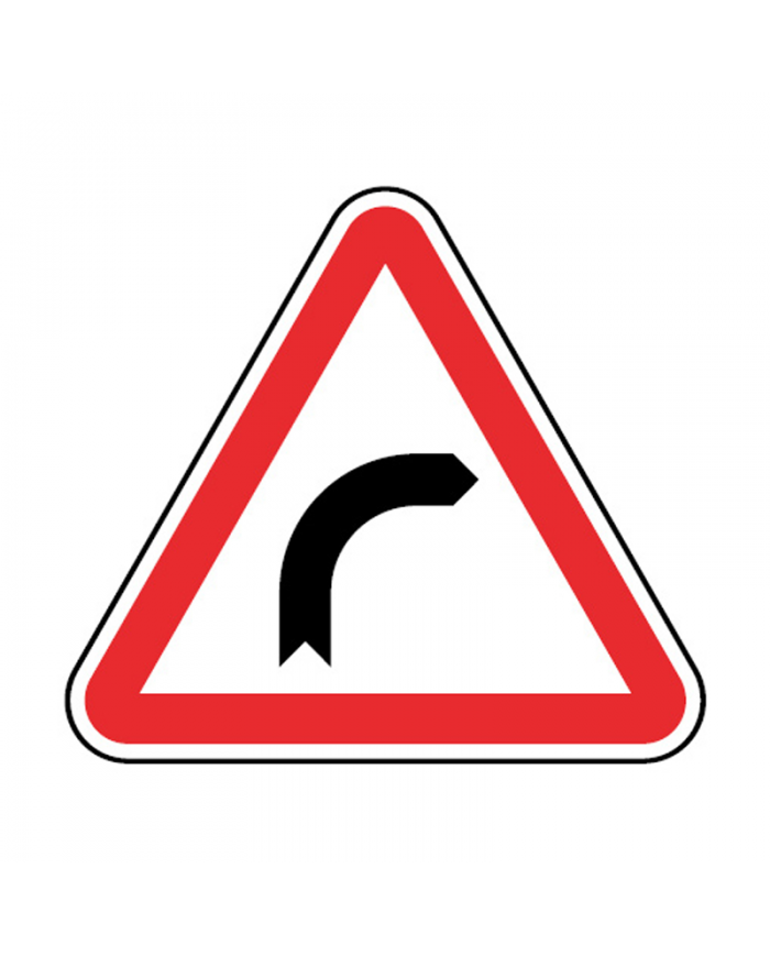 A1a - Curva à Direita Sinalização Rodoviária 