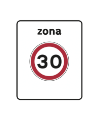 G4 - Zona de Velocidade Limitada Sinalização Rodoviária 