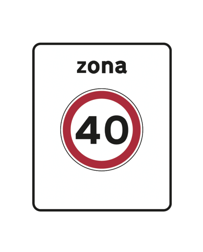G4 - Zona de Velocidade Limitada Sinalização Rodoviária 