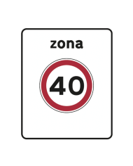 G4 - Zona de Velocidade Limitada Sinalização Rodoviária 