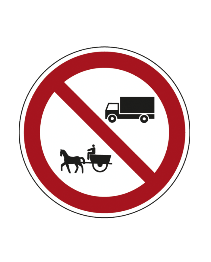 C4D - Trânsito Proibido a Automóveis de Mercadorias e a Veículos de Tração Animal Sinalização Rodoviária 