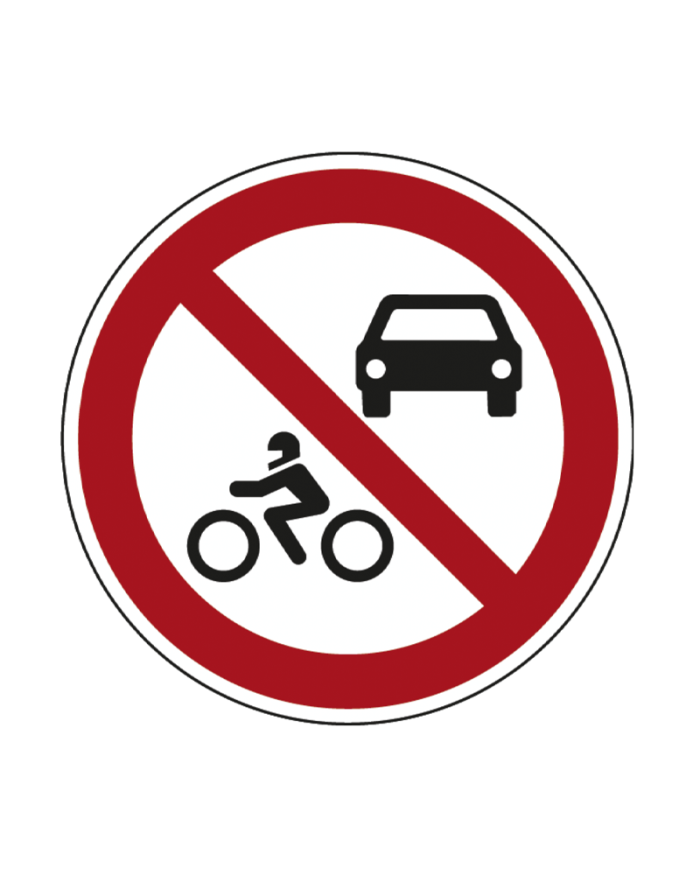 C4A - Trânsito Proibido a Automóveis e Motociclos Sinalização Rodoviária 