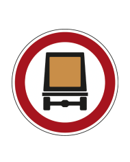 C3P - Trânsito Proibido a Veículos Transportando Mercadorias Perigosas Sinalização Rodoviária 