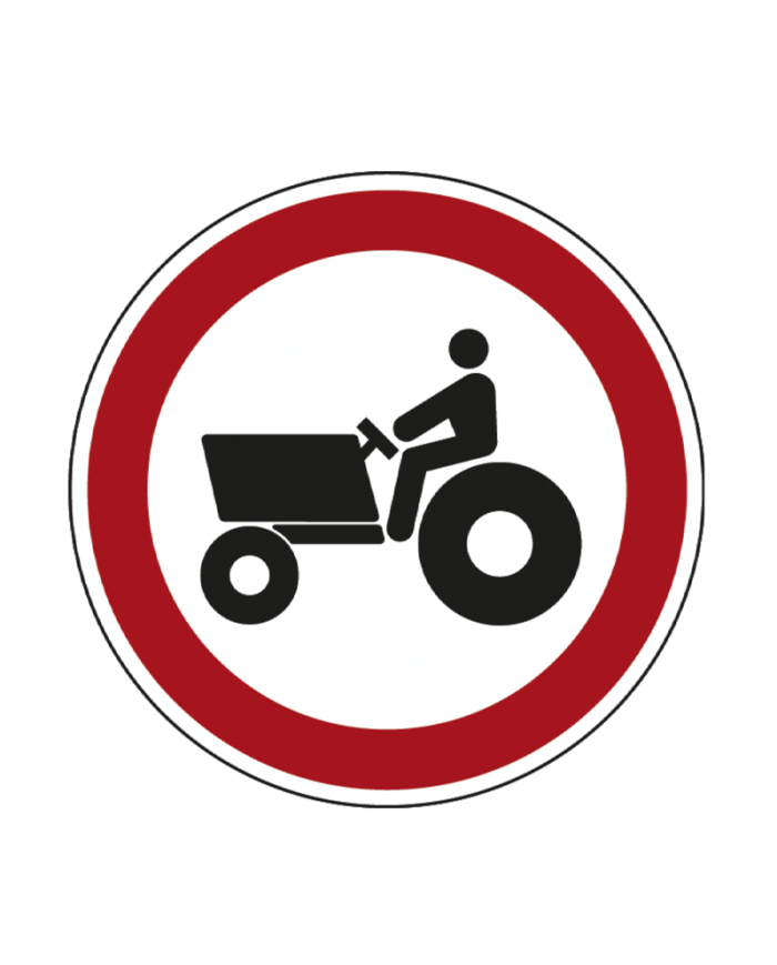 Sinal C3H - Trânsito Proibido a Veículos Agrícolas Sinalização Rodoviária 