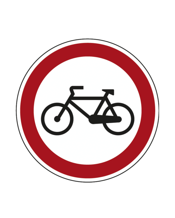 Sinal C3G - Trânsito Proibido a Velocípedes Sinalização Rodoviária 