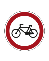 Sinal C3G - Trânsito Proibido a Velocípedes Sinalização Rodoviária 