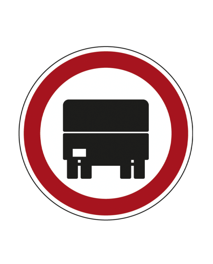 Sinal C3B - Trânsito Proibido a Automóveis Pesados Sinalização Rodoviária 