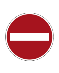 Sinal C1 - Sentido Proibido Sinalização Rodoviária 