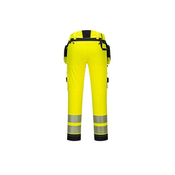 High visibility trousers with pocket and removable case
