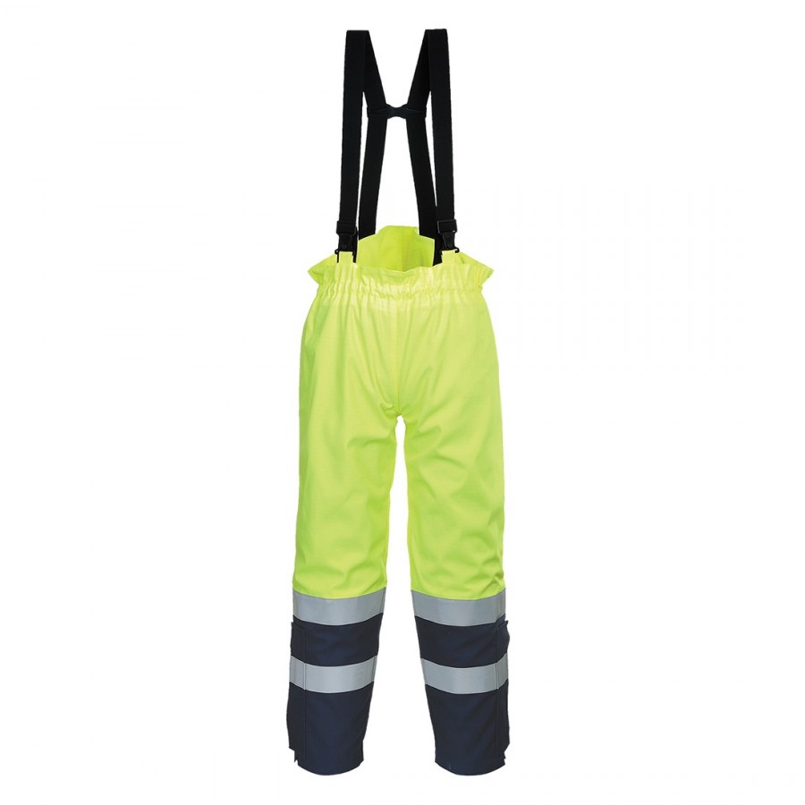 Pantalon bizflame multi normes arc électrique et haute visibilité FR78 Jaune/Marine