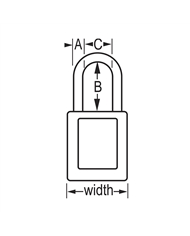 Cadeado Termoplástico Aço Inoxidável Zenex Ferragens Cadeados e Bloqueadores para Consignação 0071649154614 