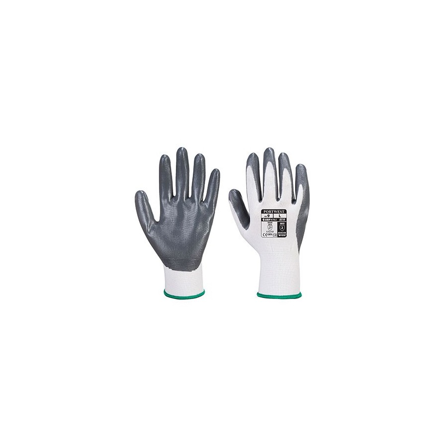 Gant Nitrile Flex Grip (Vending) - VA310 - Blanc/Gris