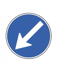 D3B - Obrigação de Contornar a Placa ou Obstáculo Sinalização Rodoviária 