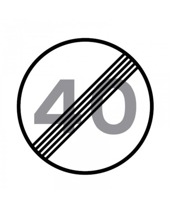 C20B - Fim da Limitação de Velocidade Sinalização Rodoviária 