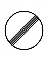 C20A - Fim de todas as proibições impostas anteriormente por sinalização a veículos em marcha Sinalização Rodoviária 