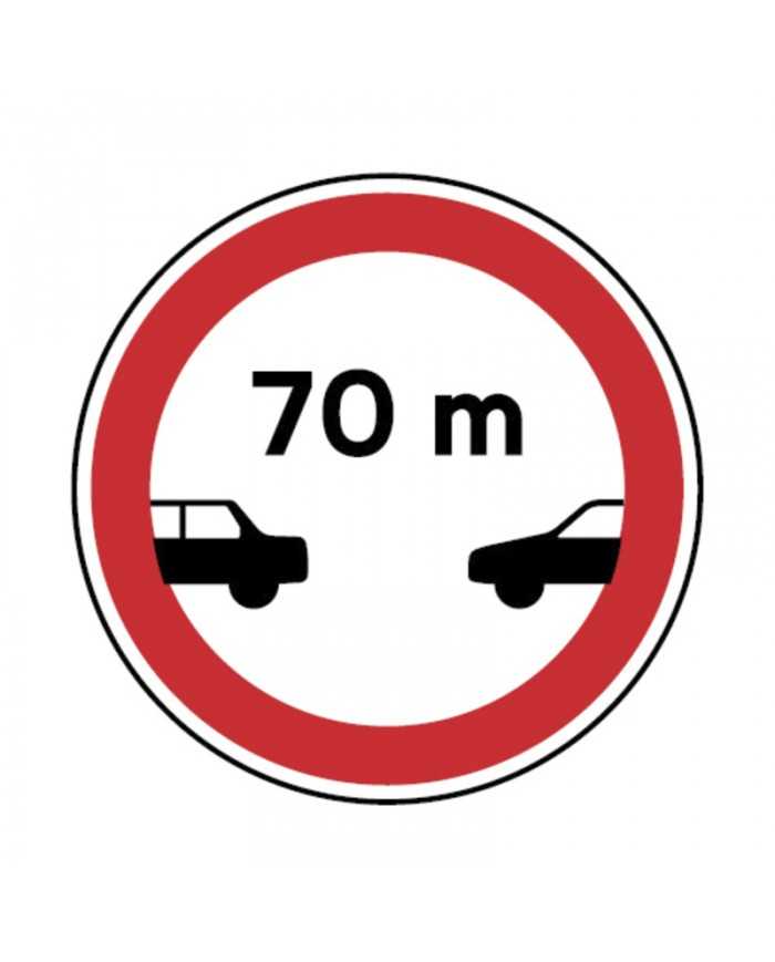 C10 - Proibição de Transitar a Menos de ...m do Veículo Precedente Sinalização Rodoviária 