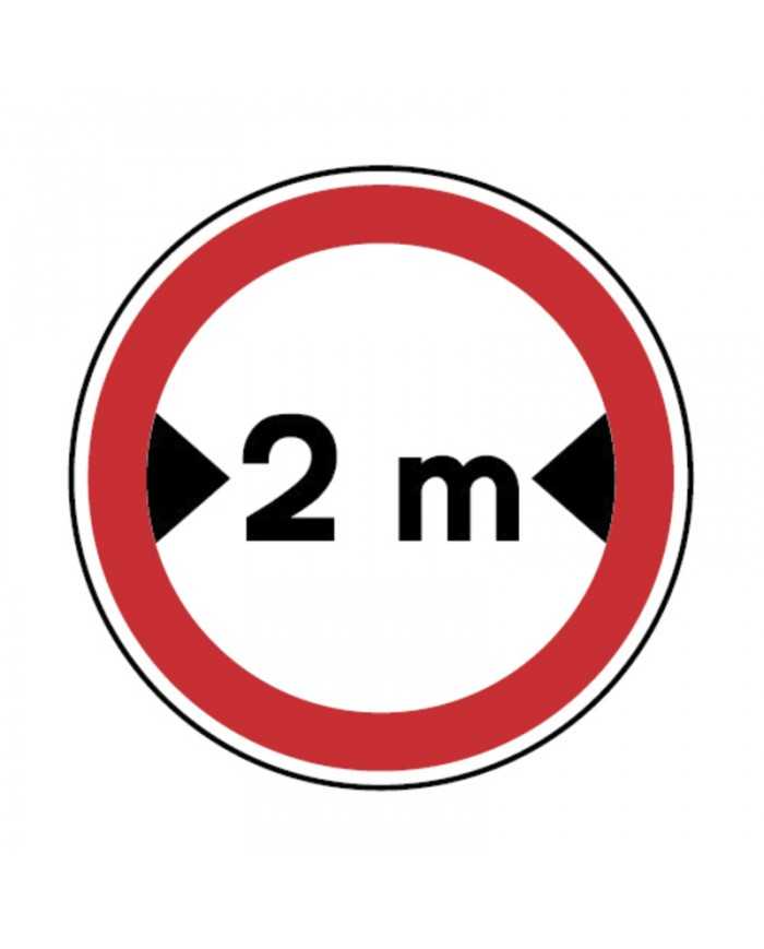 C8 - Trânsito Proibido a Veículos de Largura Superior a ...m Sinalização Rodoviária 