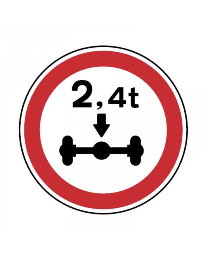 C5 - Trânsito Proibido a Veículos de Peso por eixo superior a...t Sinalização Rodoviária 