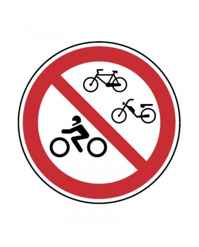 C4F - Trânsito Proibido a Veículos de Duas Rodas Sinalização Rodoviária 