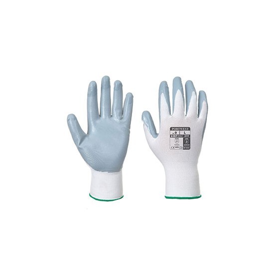 Nitrile Flexo Grip Glove (with display pocket) A319 Grey/White