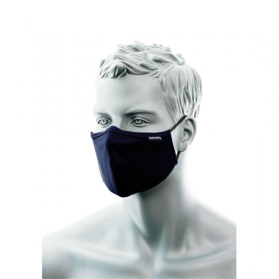 Masque antimicrobien à 2 couches avec bandeau nasal (Pk25) (Pack 25 pcs.)