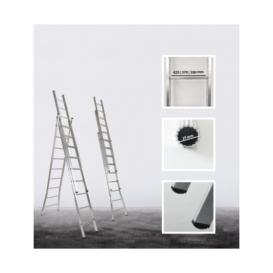 3 section transformable Eco ladder
